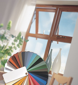 Coloured uPVC window with double glazing