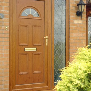 Light brown uPVC entrance door