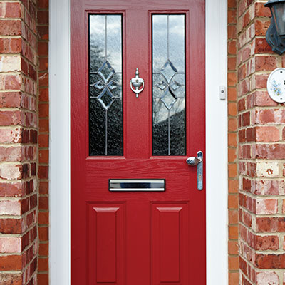 Red traditional Composite Door