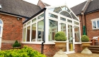 Exterior of a white uPVC Gable Conservatory